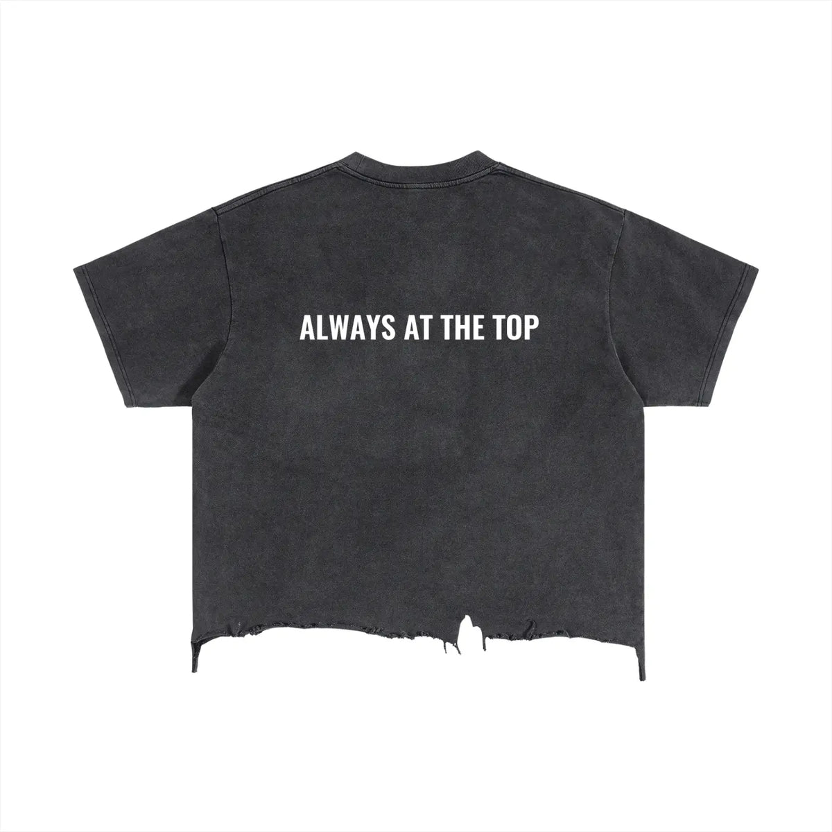 Vintage Wash Boxy Distressed Hem T-Shirt