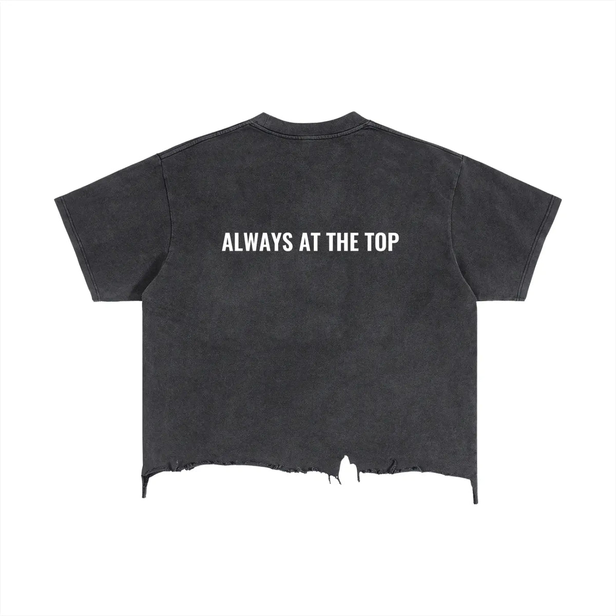 T-shirt ample délavé à ourlet effet usé