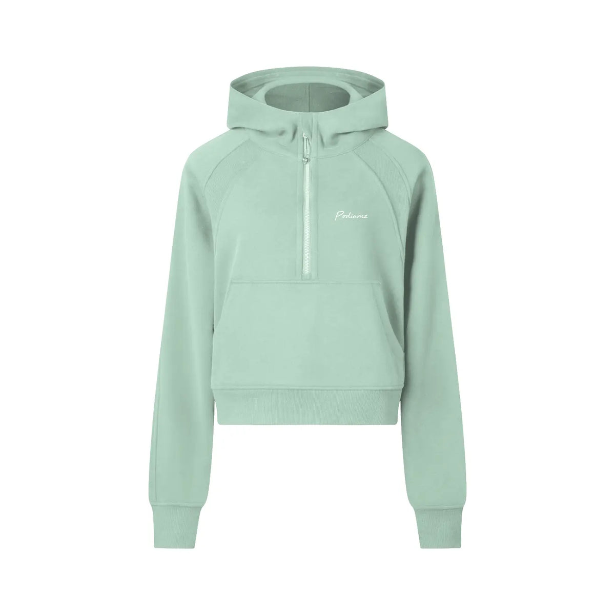 Hoodie court à demi-fermeture éclair