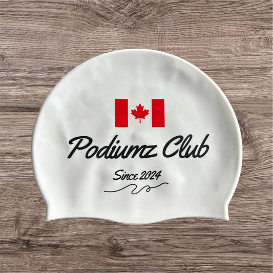 Casque de bain blanc - Podiumz Club (taille standard)
