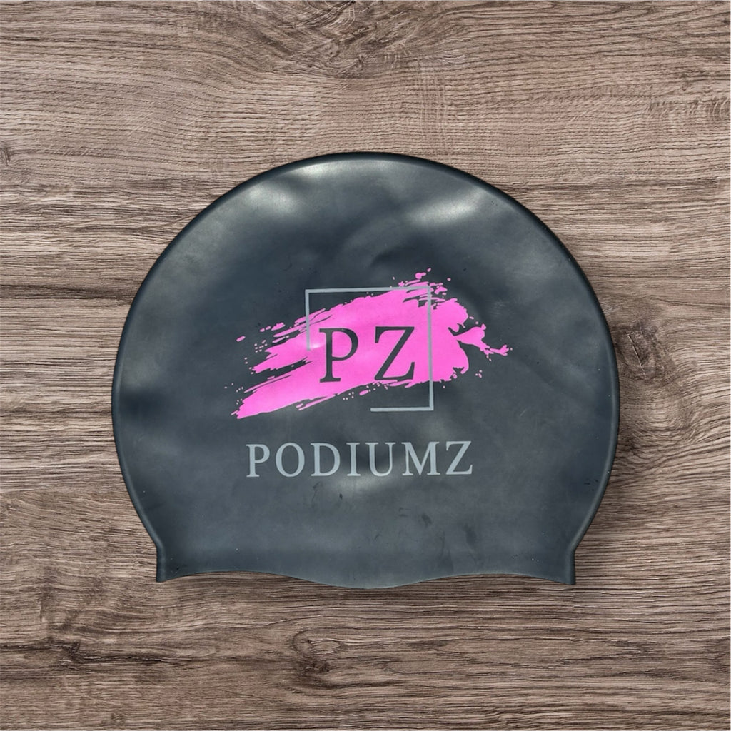 Casque de bain noir et rose (taille standard)