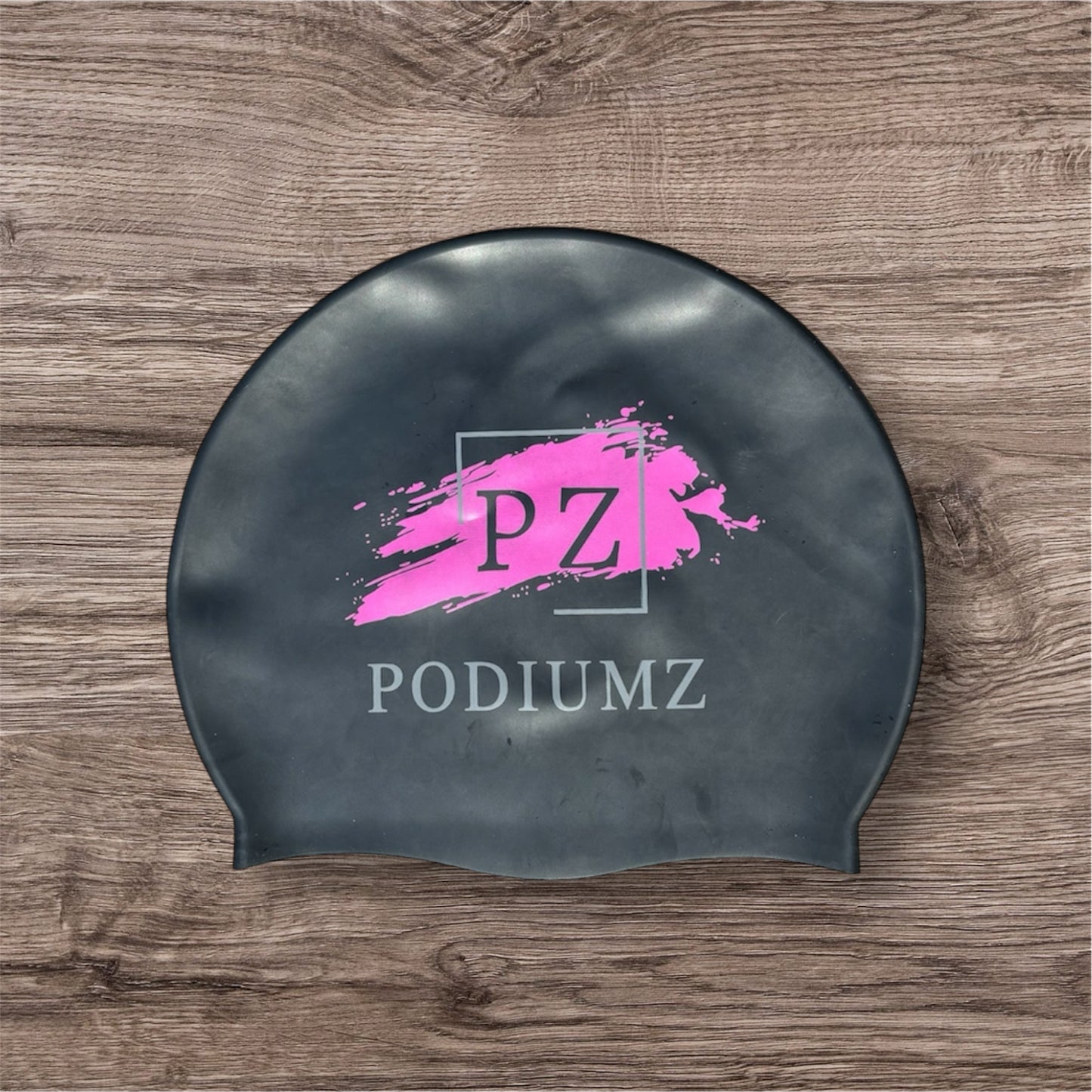Casque de bain noir et rose (taille standard)