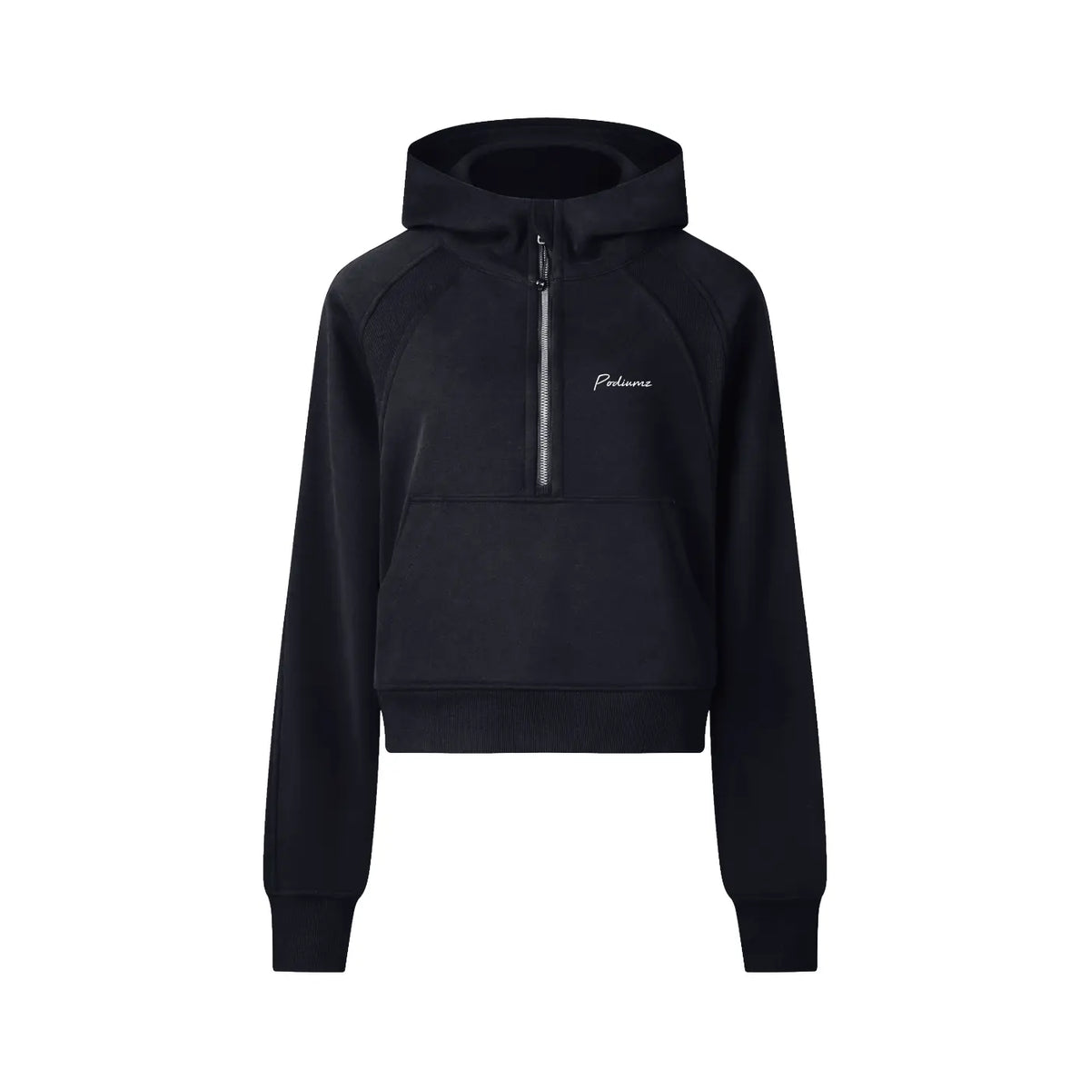 Hoodie court à demi-fermeture éclair