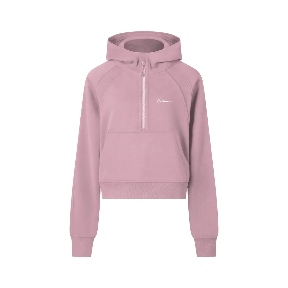 Hoodie court à demi-fermeture éclair