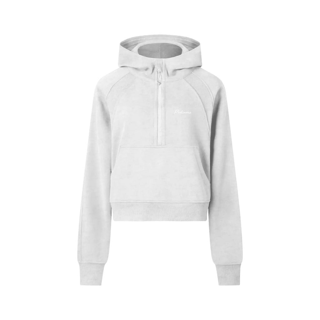 Hoodie court à demi-fermeture éclair